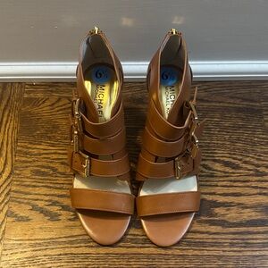 Women Shoes Michael Kors Tan Strappy Heels Size 6.5